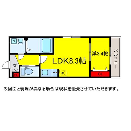 都賀駅 徒歩5分 1階の物件間取画像